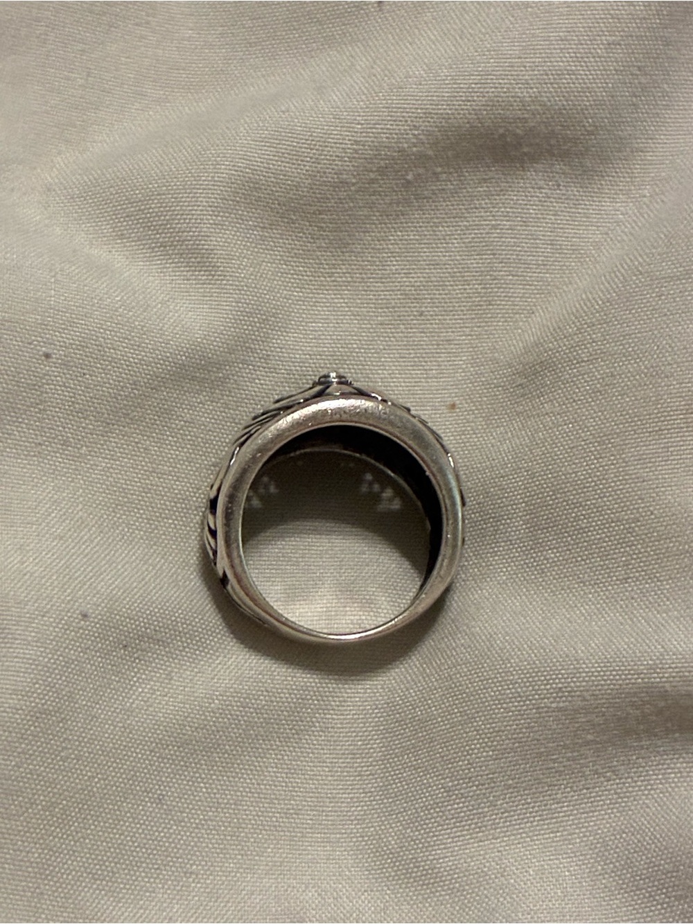 Sterling silver Vintage floral dome ring - Picture 3 of 5